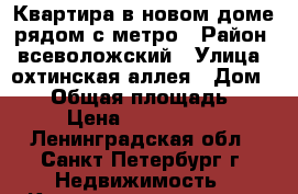 Квартира в новом доме рядом с метро › Район ­ всеволожский › Улица ­ охтинская аллея › Дом ­ 11 › Общая площадь ­ 33 › Цена ­ 2 800 000 - Ленинградская обл., Санкт-Петербург г. Недвижимость » Квартиры продажа   